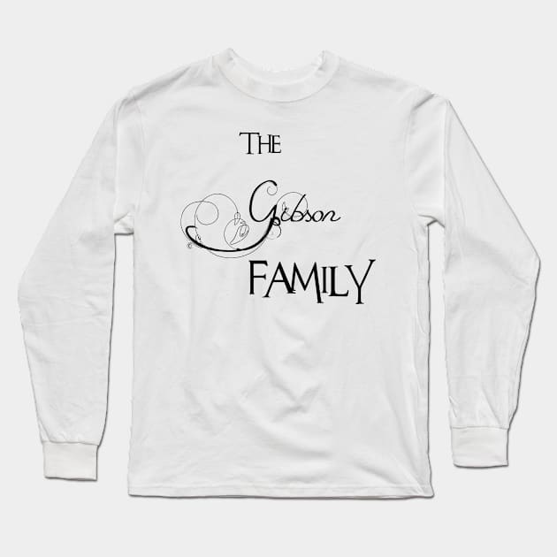 The Gibson Family ,Gibson Surname Long Sleeve T-Shirt by Francoco